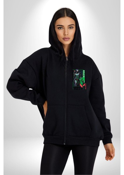 Viper Smoker Karakter Kadın Erkek Baskılı Fermuarlı Kapüşonlu Hırka Sweatshirt