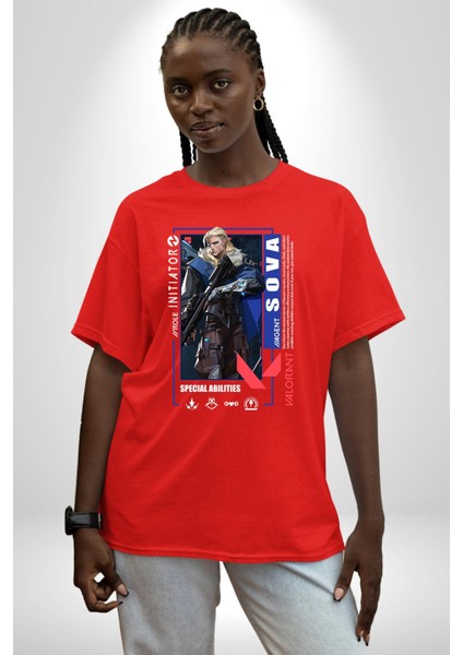 Sova Öncü Karakter Kadın Erkek Ön Baskılı Kırmızı Pamuklu Tişört Penye Klasik indirimleri