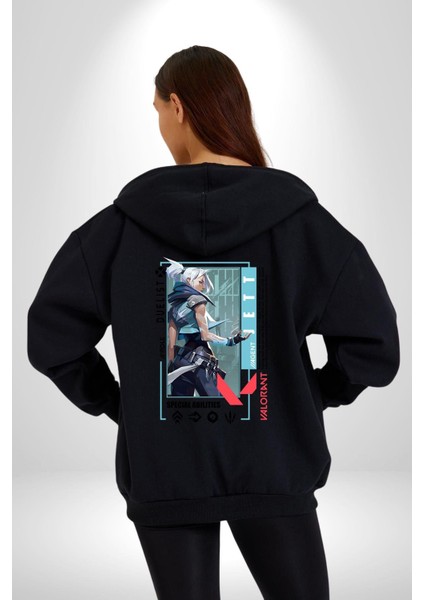 Jett Düellocu Karakter Kadın Erkek Baskılı Fermuarlı Kapüşonlu Hırka Sweatshirt modelleri