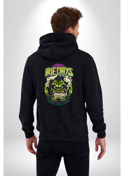Zombi Dehşet Günleri Kadın Erkek Baskılı Fermuarlı Kapüşonlu Hırka Sweatshirt modelleri