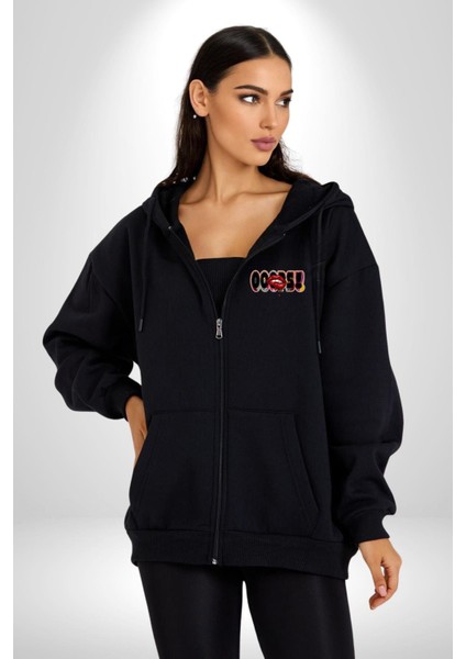 Sexy Dudak Ups Kadın Erkek Baskılı Fermuarlı Kapüşonlu Hırka Sweatshirt fiyatları
