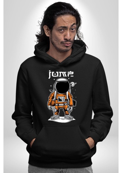 Astronot Uzay Basketbol Havalı Kadın Erkek Baskılı Üç Iplik Siyah Kapüşonlu Hodie Sweatshirt fiyatları