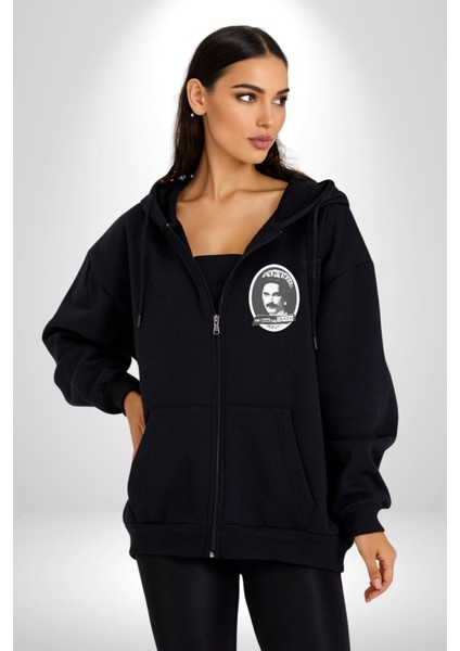 Tanrı Queen I Korusun Freddie Mercury Kadın Erkek Baskılı Fermuarlı Kapüşonlu Hırka Sweatshirt