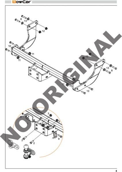 Ford Tourneo/transit Courier Çeki Demiri 2014-2023 modelleri