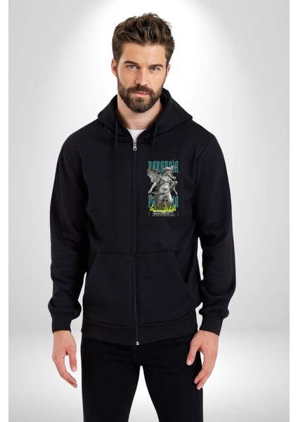 Kutsanmış Güvercin Kadın Erkek Baskılı Fermuarlı Kapüşonlu Hırka Sweatshirt fiyatları