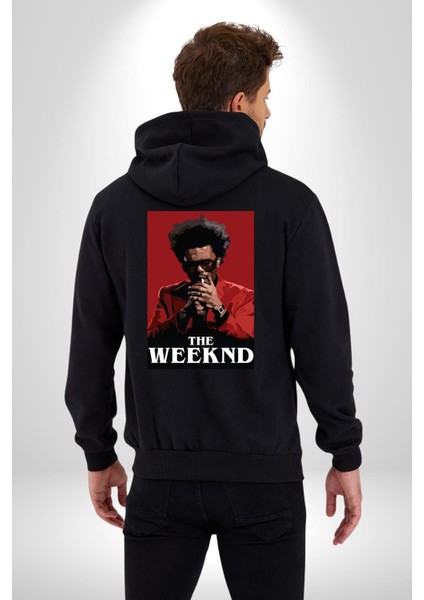 The Weekend Efsane Solist Kadın Erkek Baskılı Fermuarlı Kapüşonlu Hırka Sweatshirt indirimleri