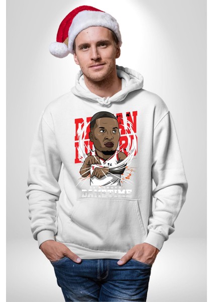 Dwayne Wade Basketbol Yıldızı Kadın Erkek Baskılı Üç Iplik Beyaz Kapüşonlu Hodie Sweatshirt fırsatları