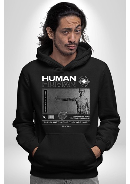Gezegen Iyi Insanlar Değil Kadın Erkek Baskılı Üç Iplik Siyah Kapüşonlu Hodie Sweatshirt fiyatları