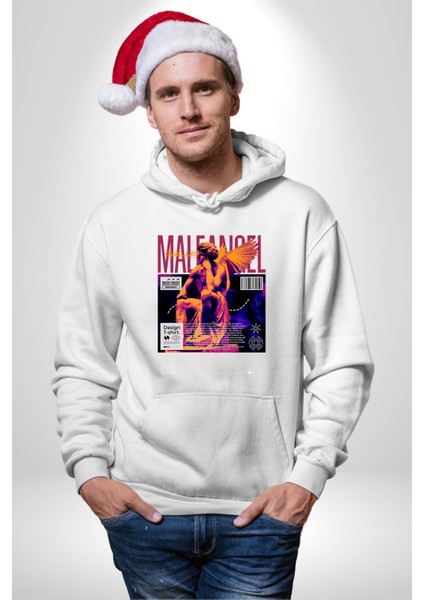 Yunan Tanrısı Heykel Sokak Tarzı Kadın Erkek Baskılı Üç Iplik Beyaz Kapüşonlu Hodie Sweatshirt fiyatları