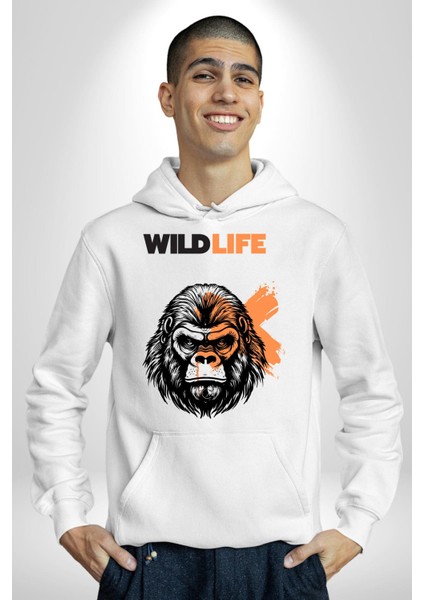 Muhammed Ali Ben En Büyüğüm Kadın Erkek Baskılı Üç Iplik Beyaz Kapüşonlu Hodie Sweatshirt modelleri