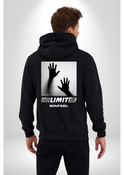 Bu Dünyada Her Şeyin Sınırsız Bir Sayısızlığı Vardır Kadın Erkek Baskılı Fermuarlı Kapüşonlu Hırka Sweatshirt