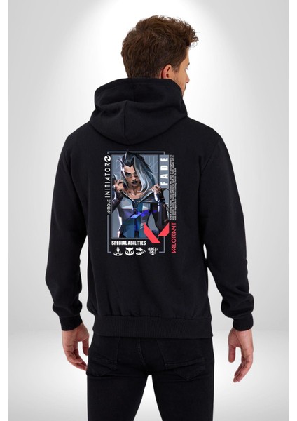 Fade Yetenekler Şampiyon Kadın Erkek Baskılı Fermuarlı Kapüşonlu Hırka Sweatshirt