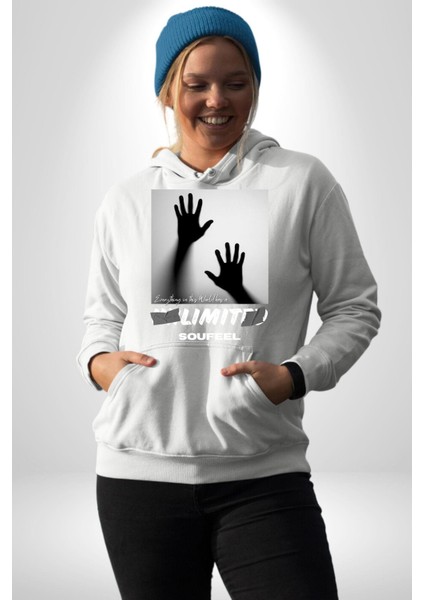 Bu Dünyada Her Şeyin Sınırsız Bir Sayısızlığı Vardır Kadın Erkek Baskılı Üç Iplik Beyaz Kapüşonlu Hodie Sweatshirt indirimleri