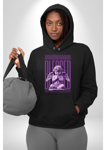 Bebek Roma Antik Heykel Her Nefes Kadın Erkek Baskılı Üç Iplik Siyah Kapüşonlu Hodie Sweatshirt fırsatları