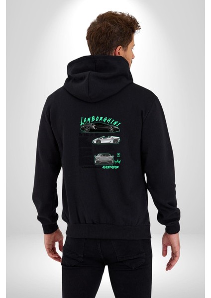 Spor Araba Cehennemin Kralı Kadın Erkek Baskılı Fermuarlı Kapüşonlu Hırka Sweatshirt