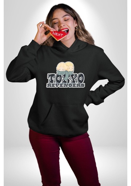 Tokyo Revengers Anime Karakterleri Kadın Erkek Baskılı Üç Iplik Siyah Kapüşonlu Hodie Sweatshirt fırsatları