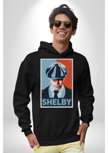Shelby Peaky Blinders Dizi Karakteri Kadın Erkek Baskılı Üç Iplik Siyah Kapüşonlu Hodie Sweatshirt fiyatları