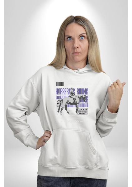 At Binme Sokak Tarzı Tasarım Kadın Erkek Baskılı Üç Iplik Beyaz Kapüşonlu Hodie Sweatshirt fiyatları