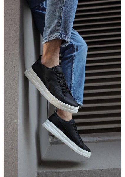Knack Sneakers Ayakkabı 010 Siyah (Beyaz Taban) modelleri
