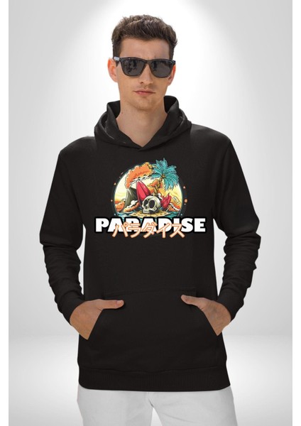 Cennet Iskelet Adam Ada Kadın Erkek Baskılı Üç Iplik Siyah Kapüşonlu Hodie Sweatshirt fiyatları