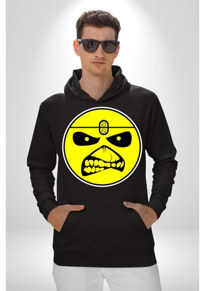 Korkutucu Yüz Ifadeli Seri Katil Kadın Erkek Baskılı Üç Iplik Siyah Kapüşonlu Hodie Sweatshirt fiyatları