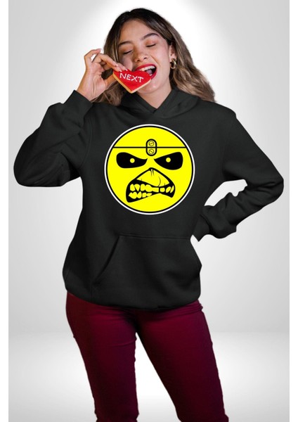 Korkutucu Yüz Ifadeli Seri Katil Kadın Erkek Baskılı Üç Iplik Siyah Kapüşonlu Hodie Sweatshirt fırsatları