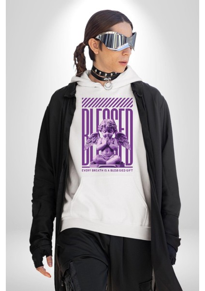 Bebek Roma Antik Heykel Her Nefes Kadın Erkek Baskılı Üç Iplik Beyaz Kapüşonlu Hodie Sweatshirt fırsatları