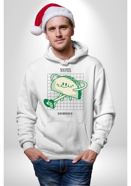 Sokak Tarzı Tako Modern Tasarım Kadın Erkek Baskılı Üç Iplik Beyaz Kapüşonlu Hodie Sweatshirt modelleri