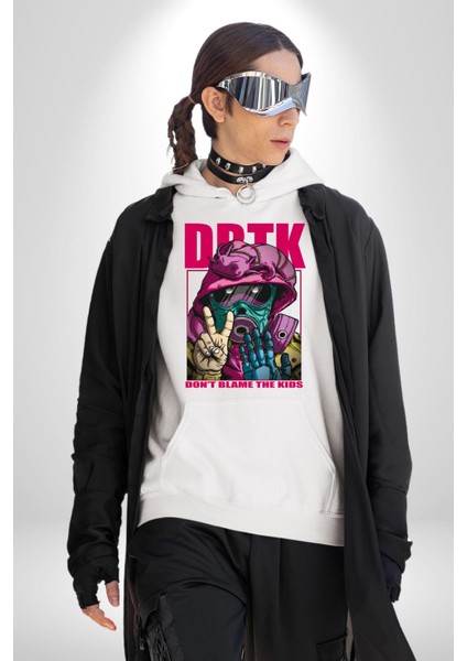 Çocukları Suçlama Maskeli Adam Kadın Erkek Baskılı Üç Iplik Beyaz Kapüşonlu Hodie Sweatshirt fiyatları