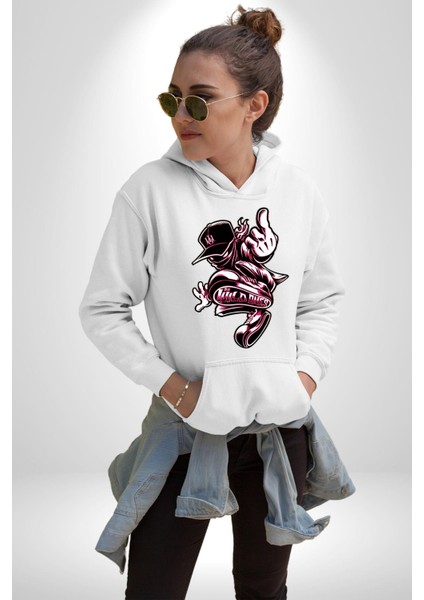 Vahşi Olanlar Sokak Tarzı Kadın Erkek Baskılı Üç Iplik Beyaz Kapüşonlu Hodie Sweatshirt fırsatları