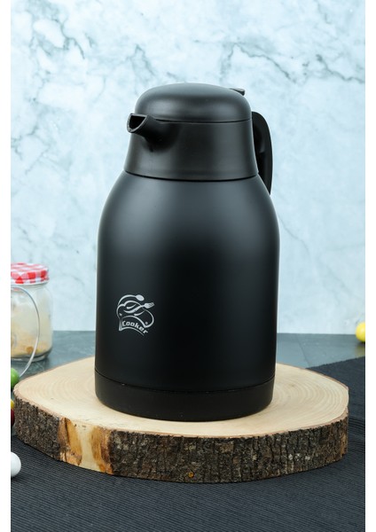 CKR-2038 2lt.bitter Çelik Termos Kısa Tombul Sürahi (4767) - ARS1032-4310