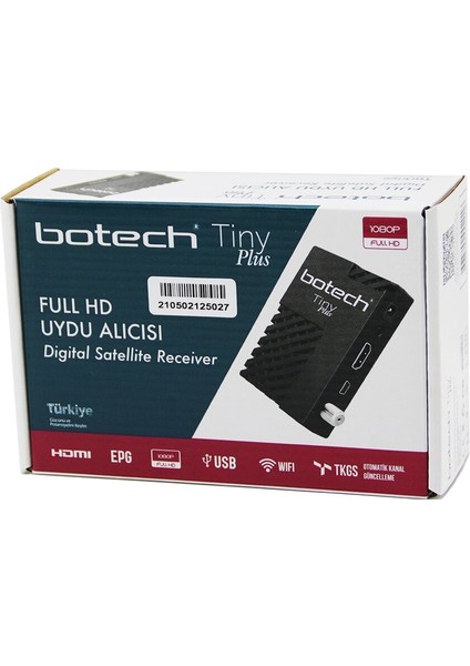Botech Tiny Plus Full Hd Dijital Uydu Alıcısı 1080P - HDMI - USB - Wıfı - Epg - O - ARS1409-7122