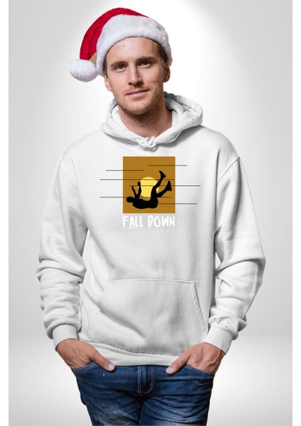Hayattan Düşüş Sokak Tarzı Kadın Erkek Baskılı Üç Iplik Beyaz Kapüşonlu Hodie Sweatshirt modelleri