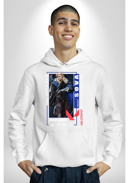 Sova Öncü Karakter Kadın Erkek Baskılı Üç Iplik Beyaz Kapüşonlu Hodie Sweatshirt fiyatları