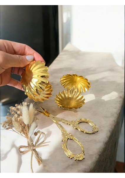 2li Yüzük Yükseltici-Makas- Çiçek / Isteme Söz Nişan Aksesuarları Gold fiyatları