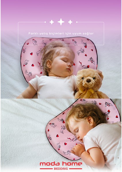 Visco Ortopedik Çocuk Yastığı Sensitive Baby Hava Kanallı yastık YEDEK KILIF HEDIYELİ(Melek) 45 x 30 x 7 cm fırsatları