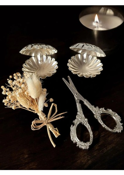 2li Yüzük Yükseltici-Makas- Çiçek / Isteme Söz Nişan Aksesuarları