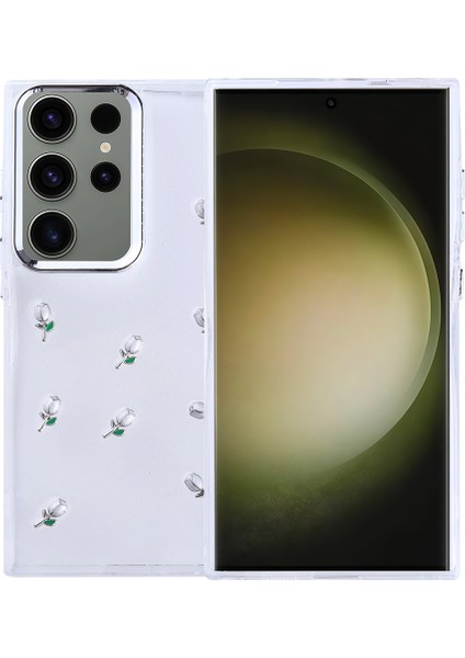 Galaxy S25 Ultra Kılıf Airbag Tasarımlı Simli Şeffaf Zore Kutup Kapak