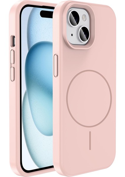 Apple iPhone 13 Kılıf Magsafe Şarj Özellikli Sıvı Teknolojili Silinebilir Sert Kivi Kapak