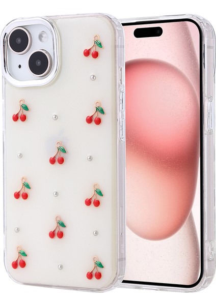 Apple iPhone 15 Kılıf Airbag Tasarımlı Simli Şeffaf Kutup Kapak