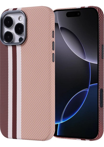Apple iPhone 16 Pro Max Kılıf Magsafe Şarj Özellikli Karbon Fiber Görünümlü Zore Nekst Kapak