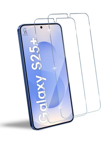 Samsung Galaxy S25 Plus ile Uyumlu Ekran Koruyucu Şeffaf Temperli Kırılmaz Cam Ekran Koruyucu 2 Adet