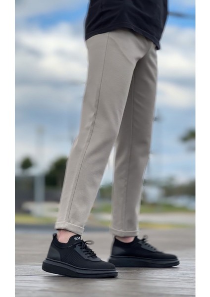 BA0812 Özel Örme Triko Tarz Siyah Renk Siyah Taban Spor Ayakkabı fiyatları