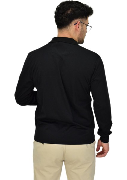 Erkek Büyük Beden Mevsimlik Polo Yaka Sweatshirt 1-6830 BGL-ST04415
