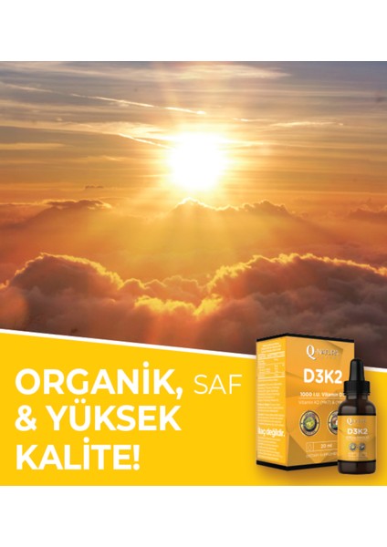 D3K2 20 ml Damla Organik Zeytinyağı ve Mct Oil 3'lü