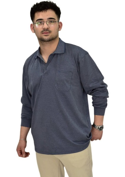 Erkek Büyük Beden Mevsimlik Polo Yaka Sweatshirt 1-6830 BGL-ST04415 fiyatları