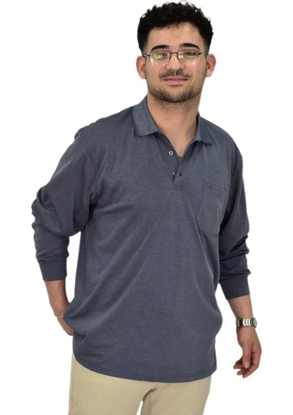 Erkek Büyük Beden Mevsimlik Polo Yaka Sweatshirt 1-6830 BGL-ST04415 modelleri