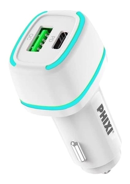 Populermarketim - Force QCC4138 Çift Çıkışlı Pd Destekli 38W Araç Şarj Adaptörü