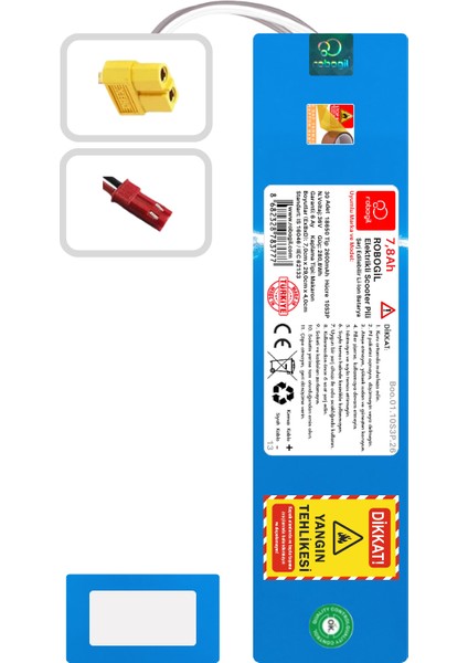 Aprilla Esr1 Evo 36v 7,8ah 10s3p Uyumlu Scooter Pil Paketi / Bataryası Apr.01.10s3p.26 Xt60 Jst