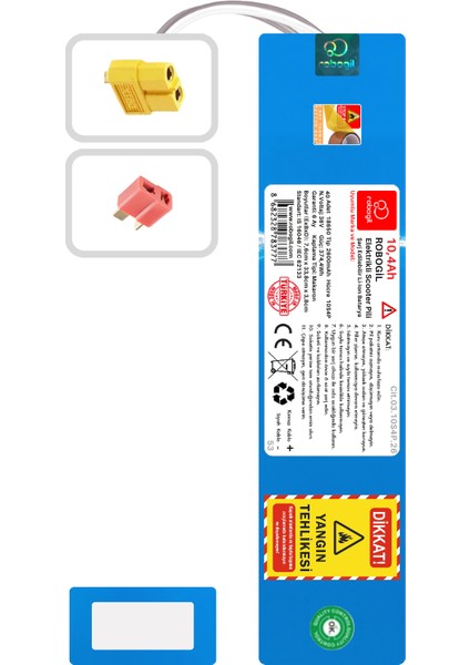 Citymate Pro 500 36v 11,6ah 10s4p Uyumlu Scooter Pil Paketi / Bataryası Cıt.03.10s4p.29 Xt60 Tplug